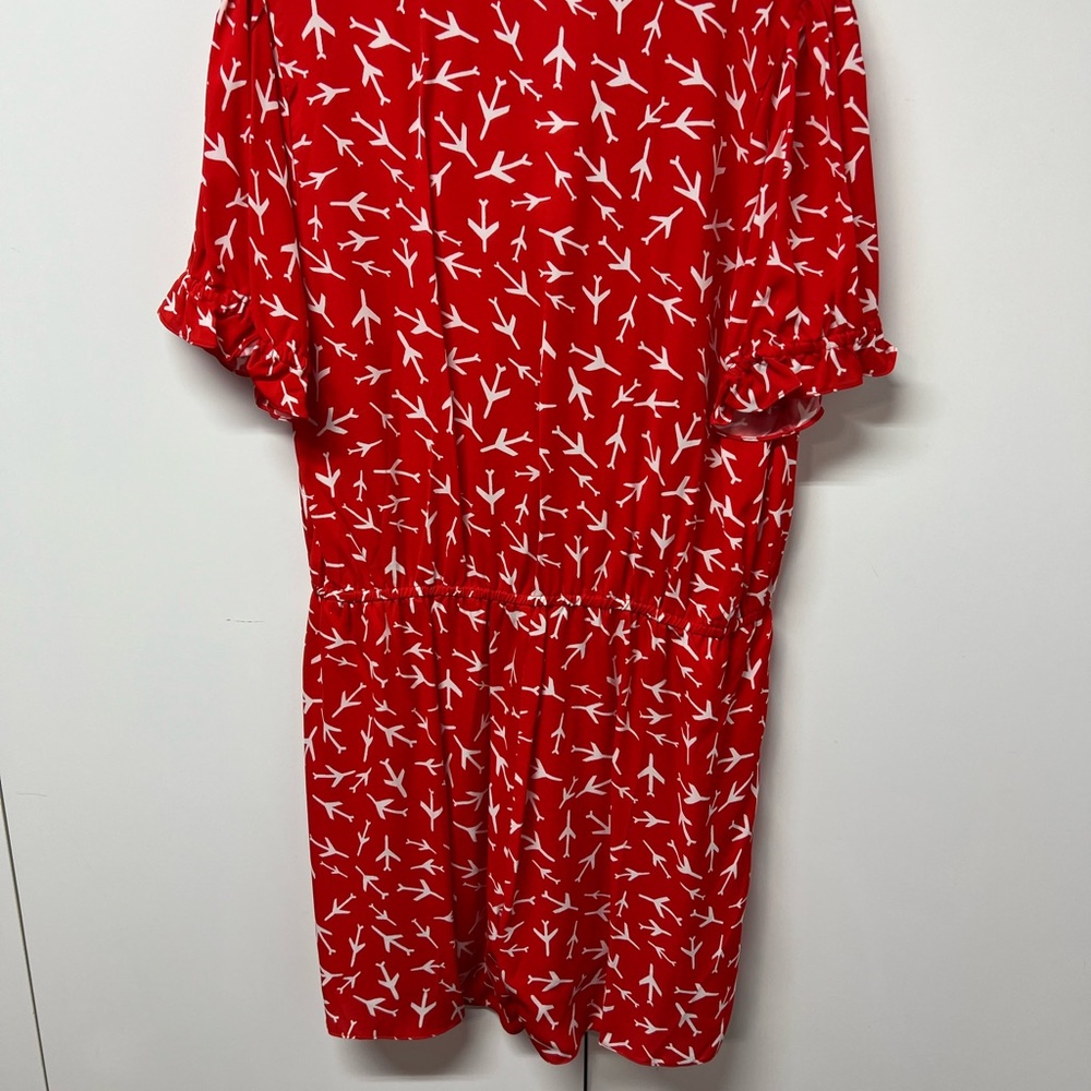 Diane Von Furstenberg Romper, Red, Size L